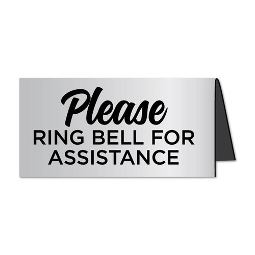 Please Ring Bell For Assistance Desk Sign - 6" x 3"