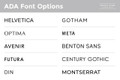 Fonts for Curved Signs and ADA Signs