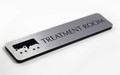 Treatment and exam Room Signs in Brushed Metal