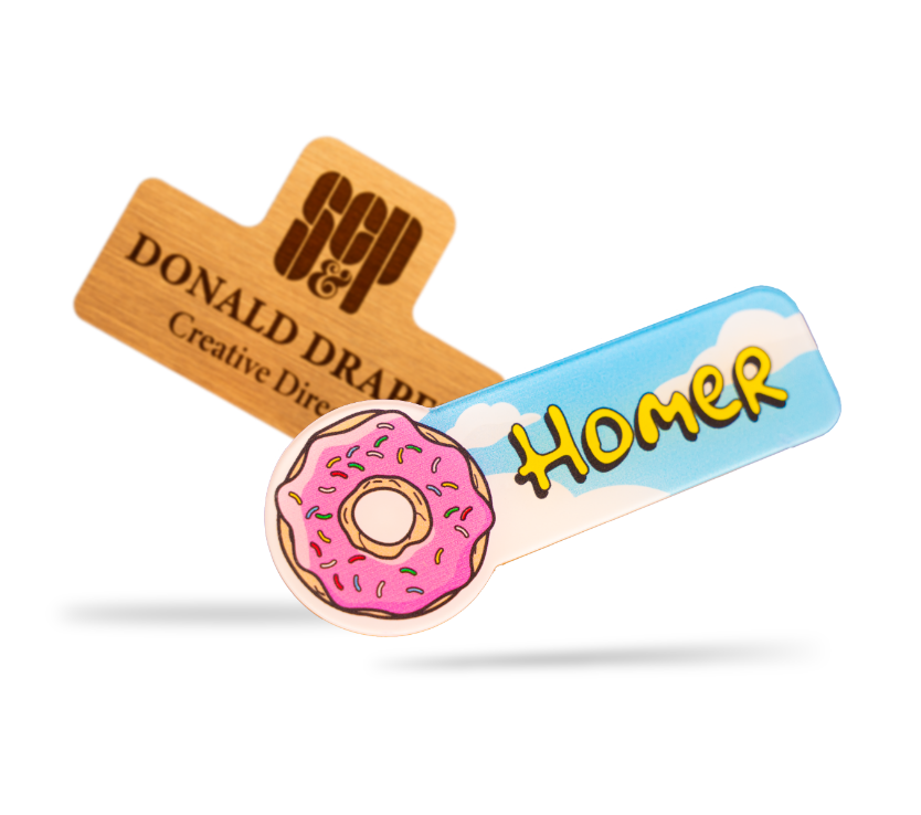 name badges and name tags